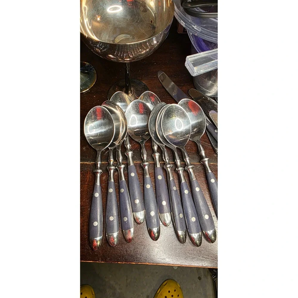 Flatware Set Hampton Silversmiths JBistro French Hollow 53pc Black Stainless